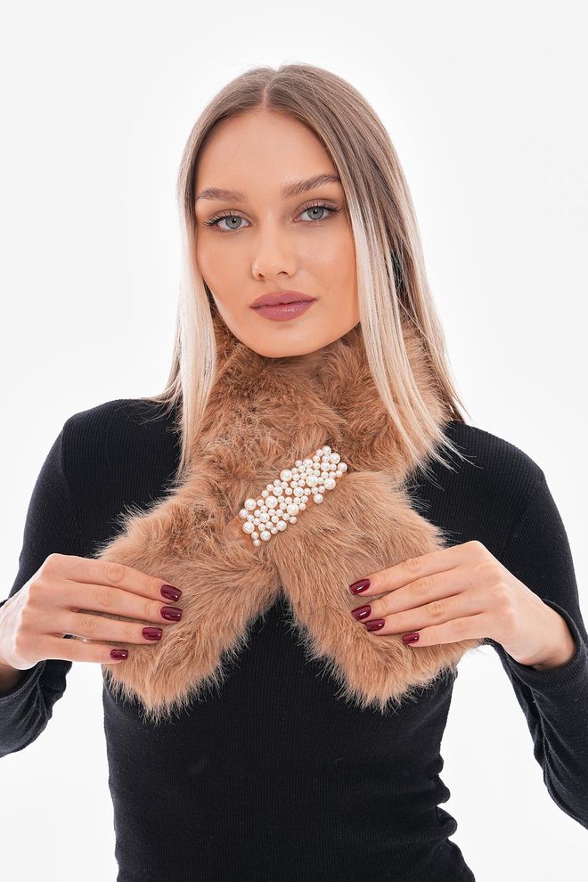 Axesoire Biserni Dodatak Plišani Šal Oko Vrata Camel Veleprodaja odjeće 0