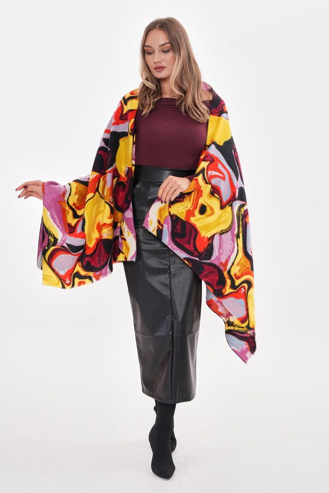 Axesoire Mantón Grueso De Azafrán Con Estampado De Batik Ropa al por mayor 0