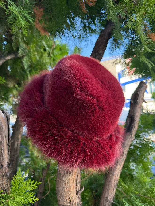 Axesoire Gorra De Felpa Con Forma De Corazón Color Burdeos Ropa al por mayor 0