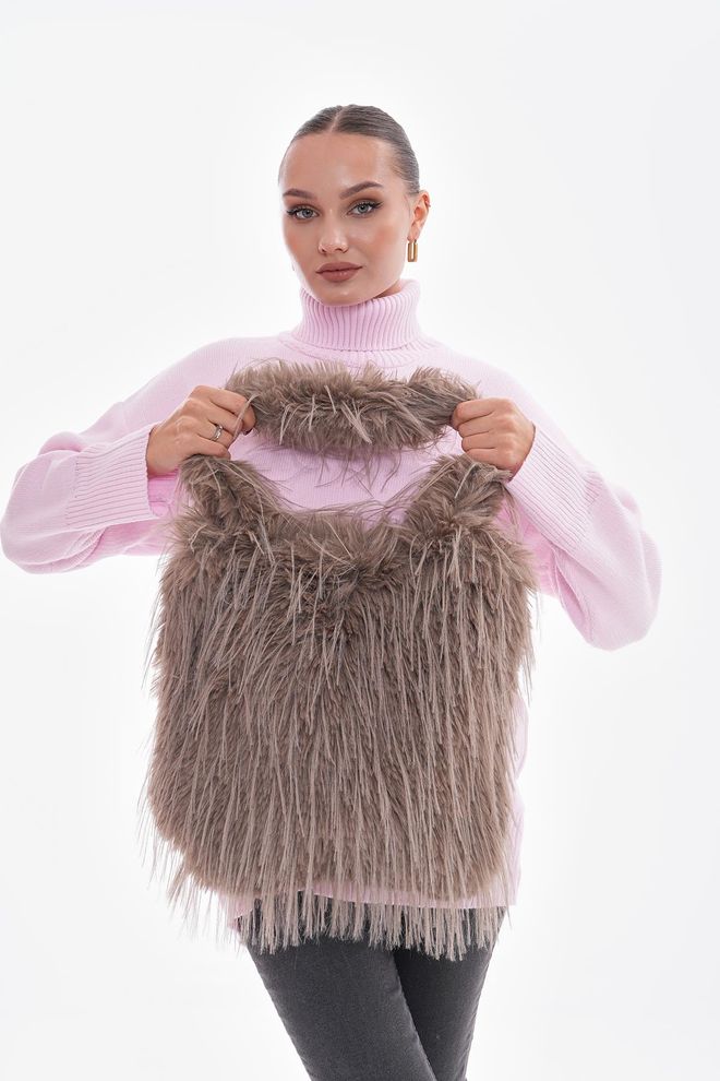 Axesoire Bolsa De Pelúcia Italiana Com Franjas Vison Roupas por atacado 2