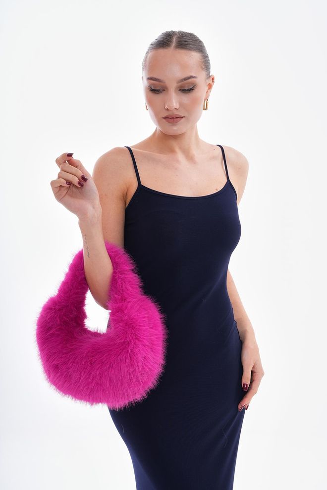 Axesoire Plush Bag Fuchsia Wholesale Clothing 0