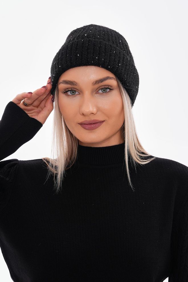 Axesoire بريق بيريه أسود ملابس بالجملة 0