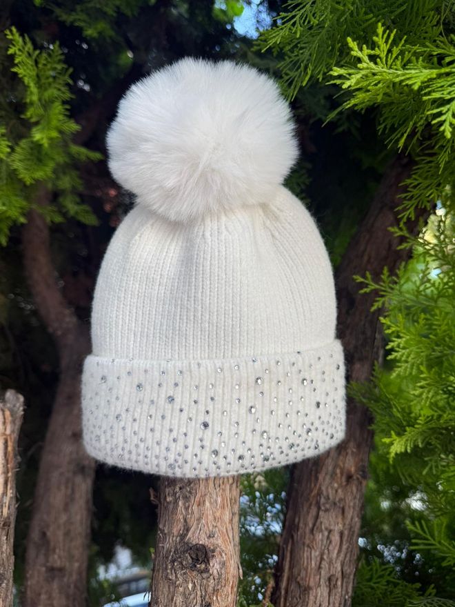 Axesoire Λευκό Glam Casual Μπερές Με Sequined Χονδρικό εμπόριο ενδυμάτων 1