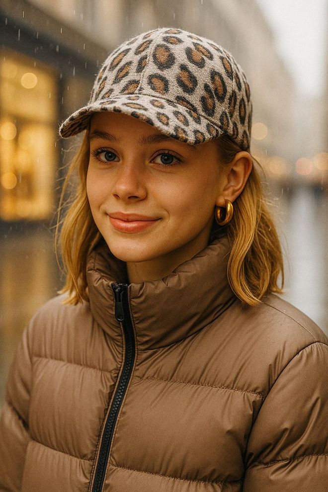 Axesoire Cappello Marrone Con Stampa Leopardo Stile Casual Vintage Abbigliamento all'ingrosso Casuale