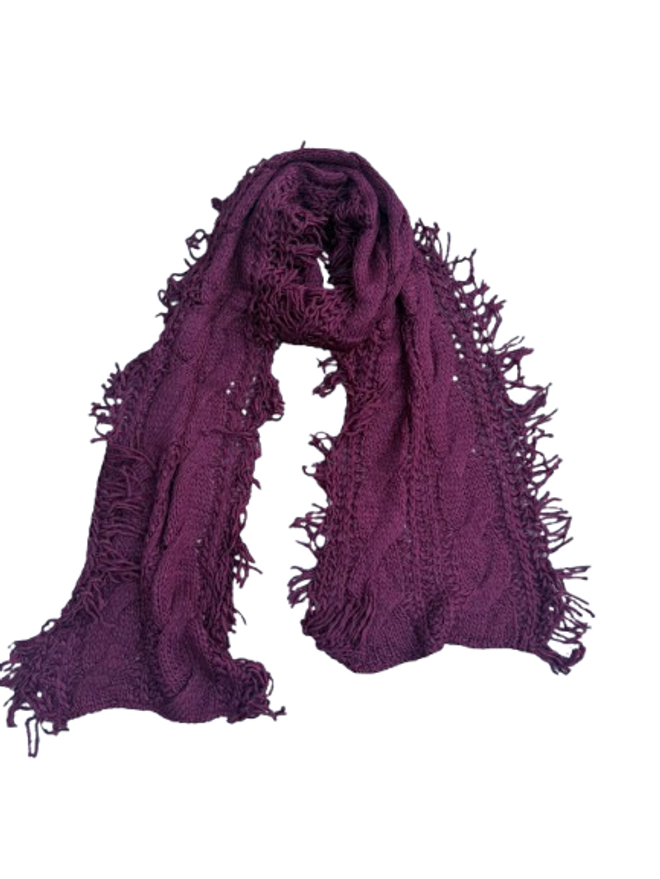 Axesoire Sjaal Bordeauxrood Casual Elegant Boho Vintage Retro Groothandel Kleding Lounge
