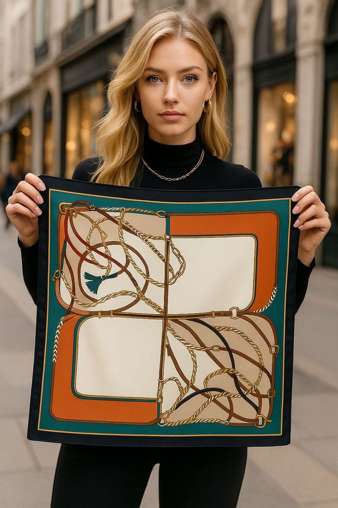Axesoire Beige Elegantes Kariertes Halstuch Großhandelskleidung Lässig
