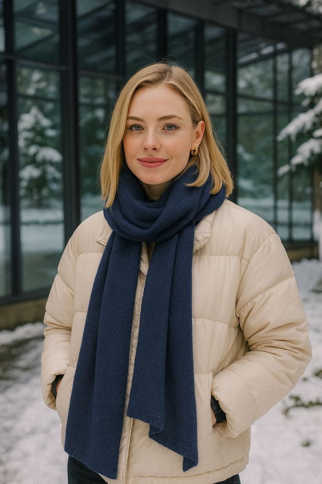 Axesoire Marineblau Halstuch Lässig Elegant Modest Jahrgang Einfarbig Großhandelskleidung Modest
