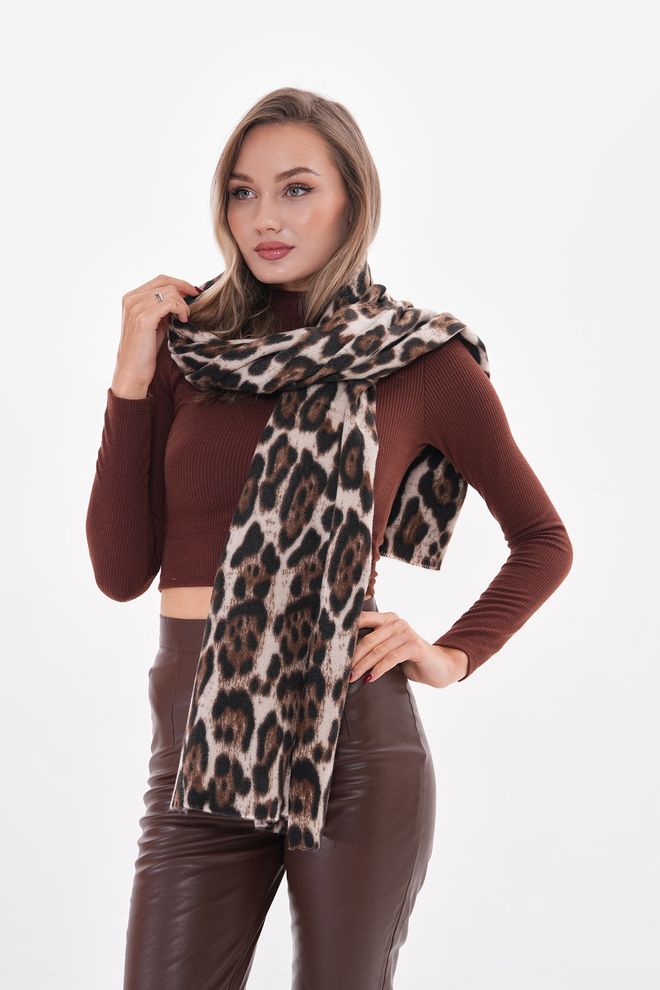 Axesoire Xale Grosso Com Estampa De Leopardo Mink Roupas por atacado 2