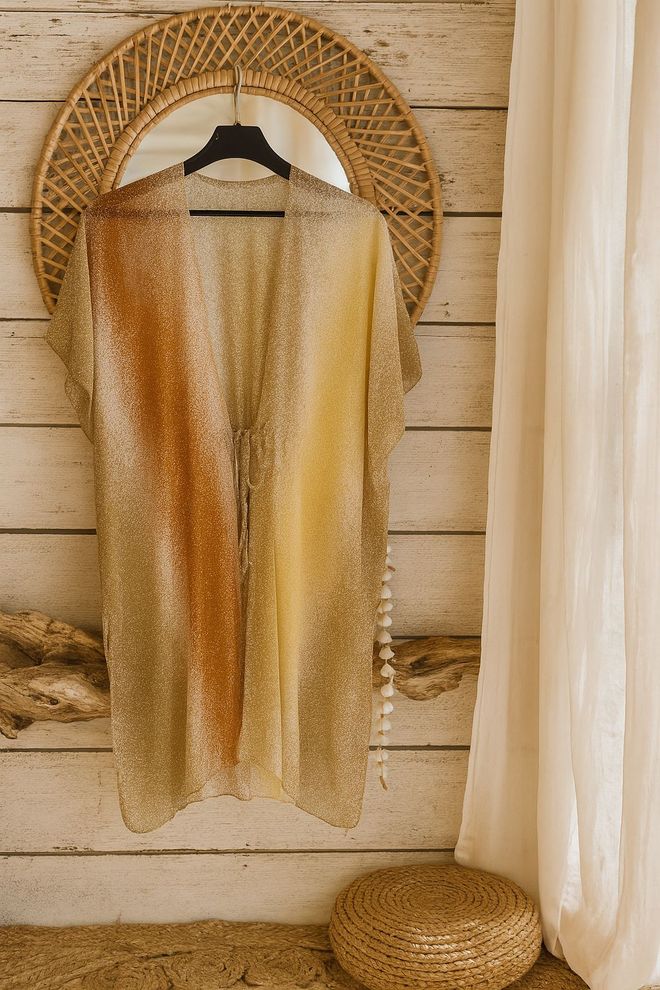 Axesoire Beige Casual Boho Ombre Pareo Wholesale Clothing Casual