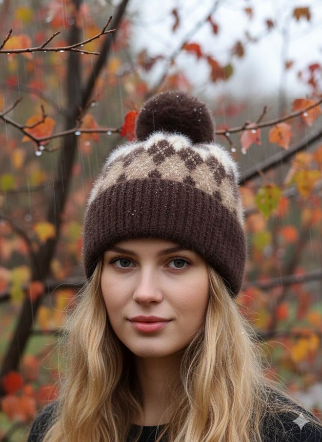 Axesoire Καφέ Ρετρό Μπερές Με Καρό Και Καρό Argyle Σχέδιο Χονδρικό εμπόριο ενδυμάτων Casual