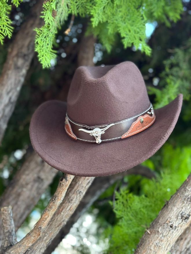 Axesoire Rjav Zahodni Ležerno Klobuk Oblačila na debelo Ležerno