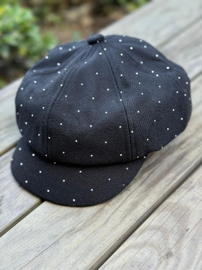 Axesoire Črni Pikčasti Priložnostni Klobuk Oblačila na debelo Ležerno