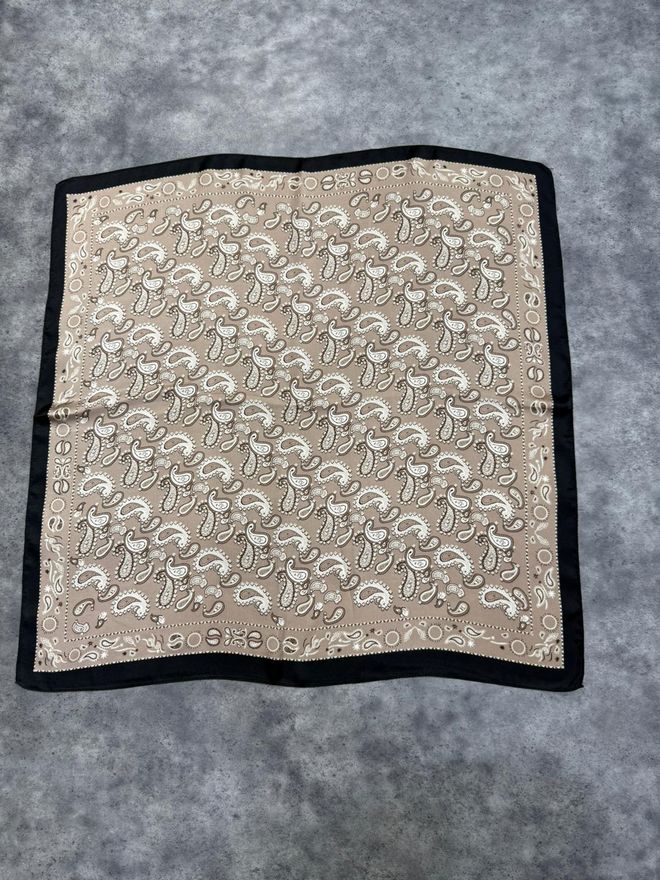 Axesoire Bej Etnik Paisley Desenli Şal Toptan Giyim Gündelik