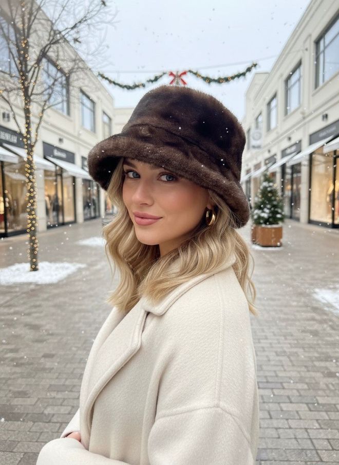 Axesoire Rjav Eleganten Ležeren Klobuk Za Zimo In Jesen Oblačila na debelo Ležerno