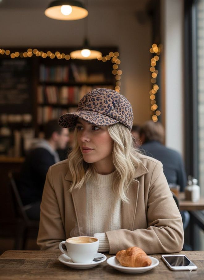 Axesoire Rjav Klobuk Z Leopardjim Tiskom Ležerno Ulična Oblačila Oblačila na debelo Ležerno