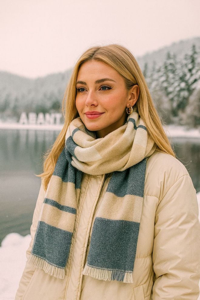 Axesoire Bej Şal İş Ve Akşam İçin Mükemmel Toptan Giyim Tesettür