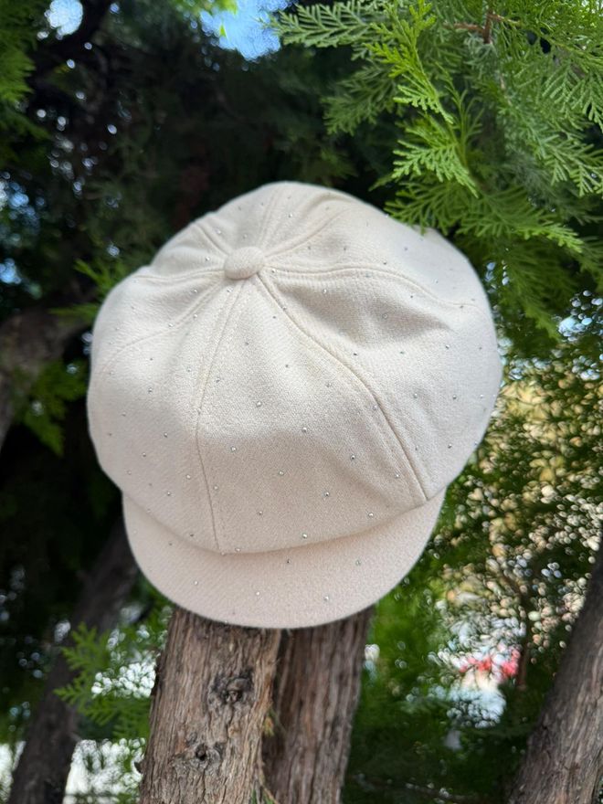 Axesoire Eleganten Bež Klobuk Z Bleščicami Oblačila na debelo Ležerno