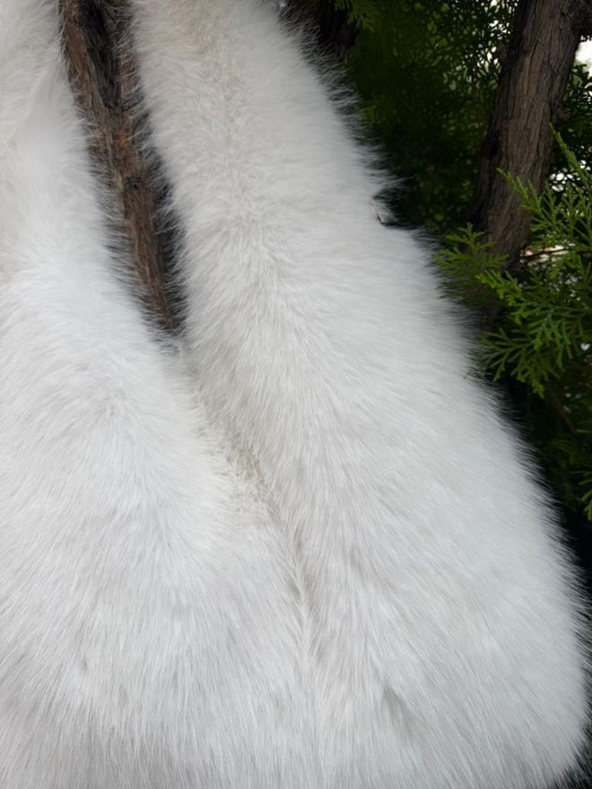 Axesoire Geantă Cu Mânecă De Pluș Alb Îmbrăcăminte cu ridicata 3