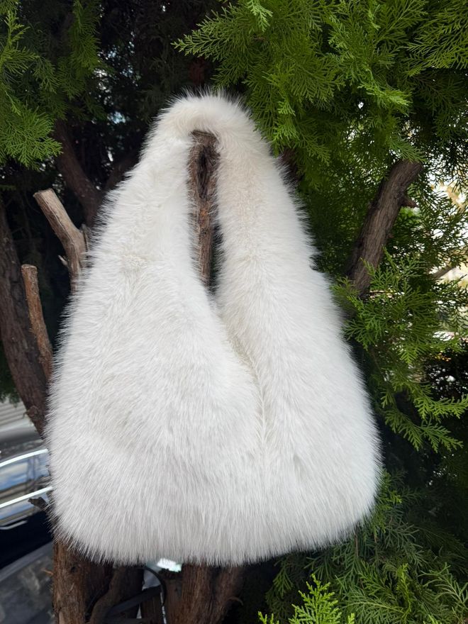 Axesoire Geantă Cu Mânecă De Pluș Alb Îmbrăcăminte cu ridicata 4