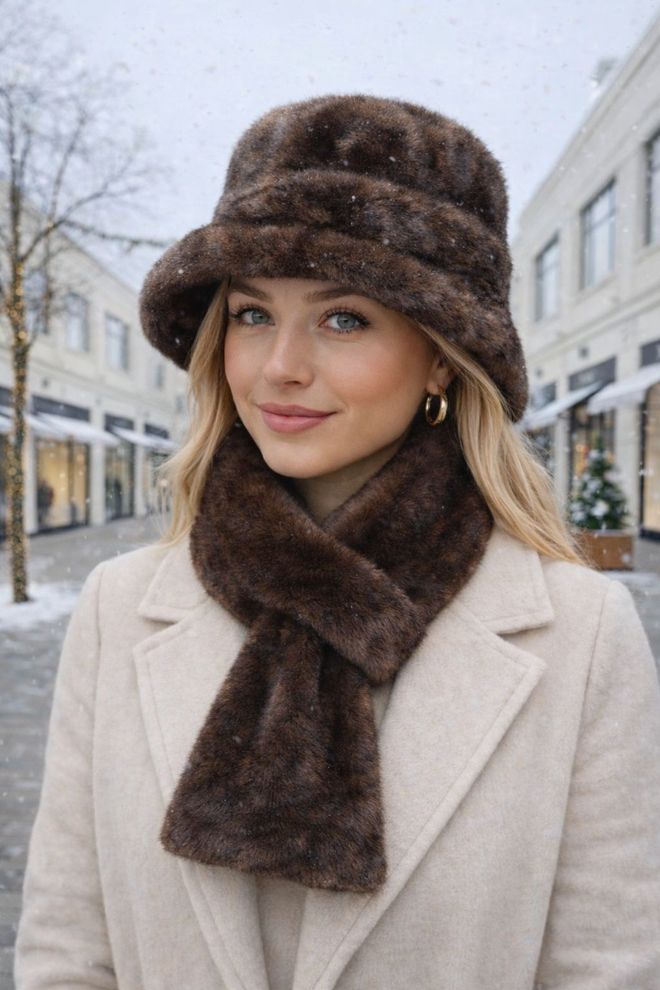 Axesoire Ensemble Élégant Marron Avec Jupe Mini Asymétrique Vêtements en gros Décontracté