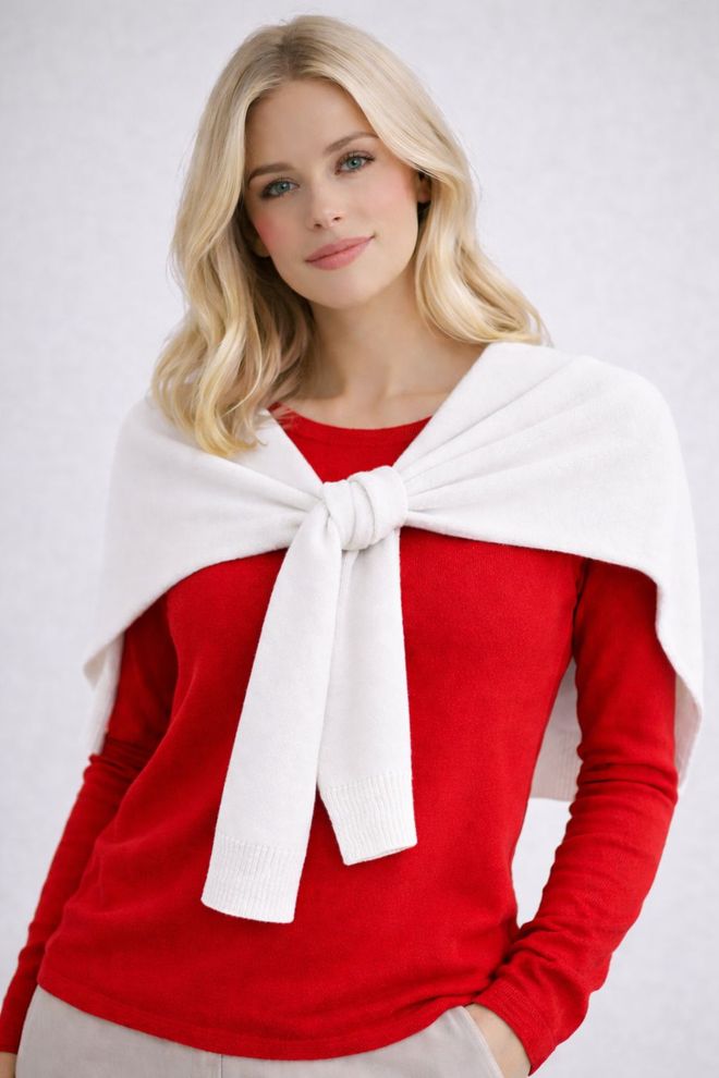 Axesoire Бял Елегантен Шал За Работа И Парти Дрехи на едро Скромна мода