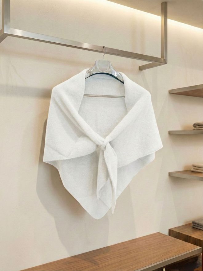 Axesoire White Elegant Shawl For Formal Occasions Wholesale Clothing Modest