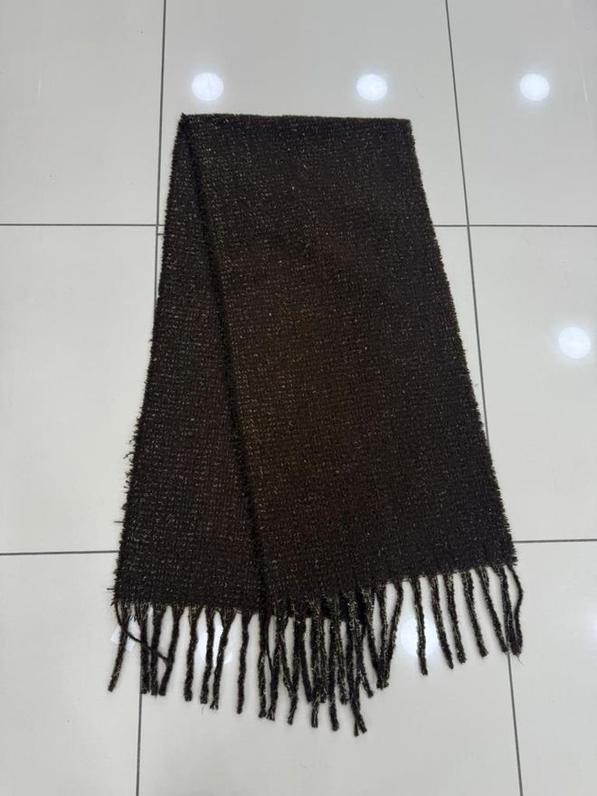 Axesoire Rudas Elegantiškas Šalikas Rudeniui Ir Žiemai Didmeninė prekyba drabužiais Metalo spalvos siūlai