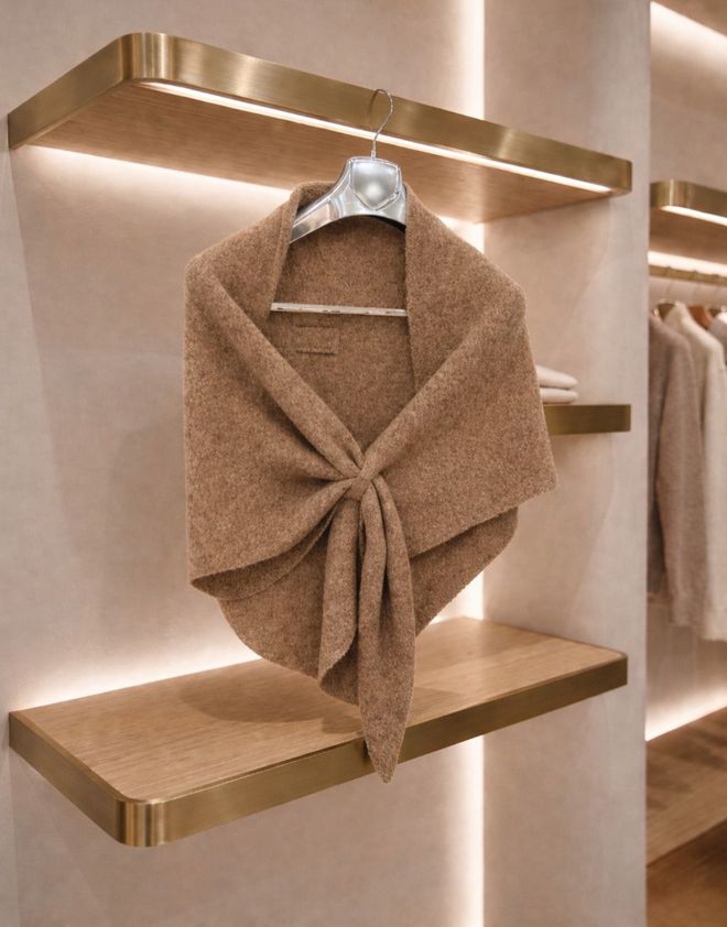 Axesoire Chal Marrón Elegante Ropa al por mayor Modesto