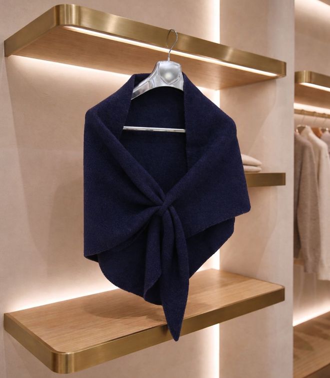 Axesoire Елегантан Морнарско Плаво Шал За Рад И Вече Велепродаја одеће Неформалан