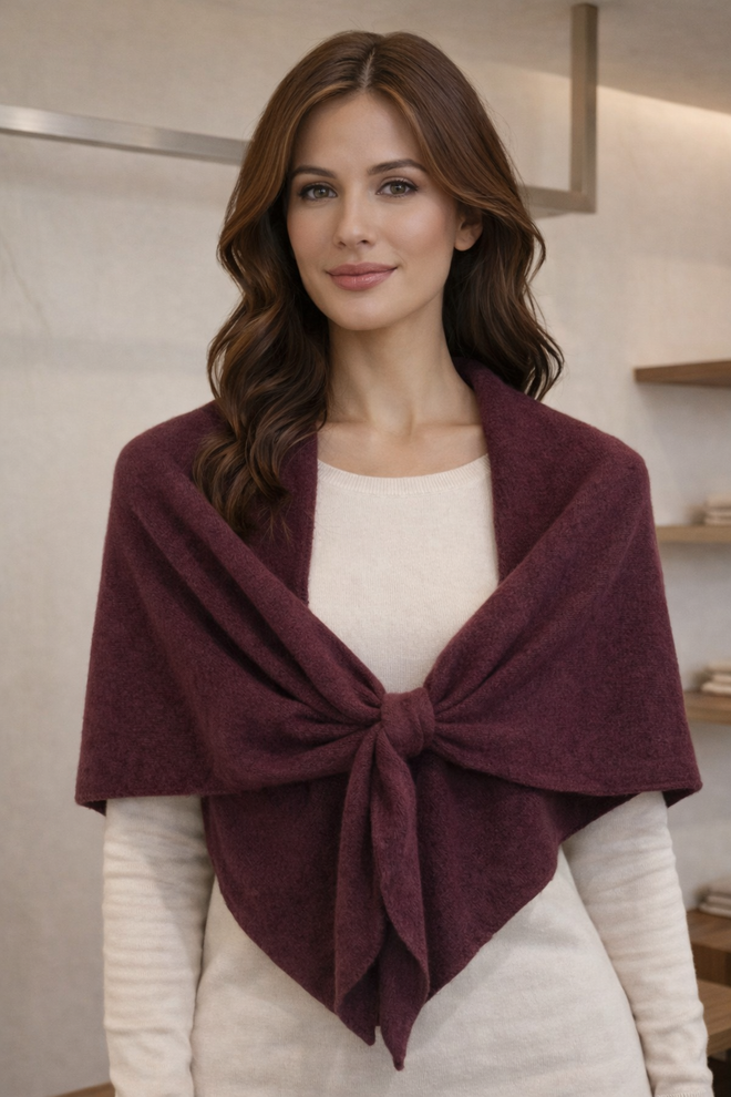 Axesoire Šalikas Tamsiai Raudona Aptempta Vintažinis Paprastas Didmeninė prekyba drabužiais 1