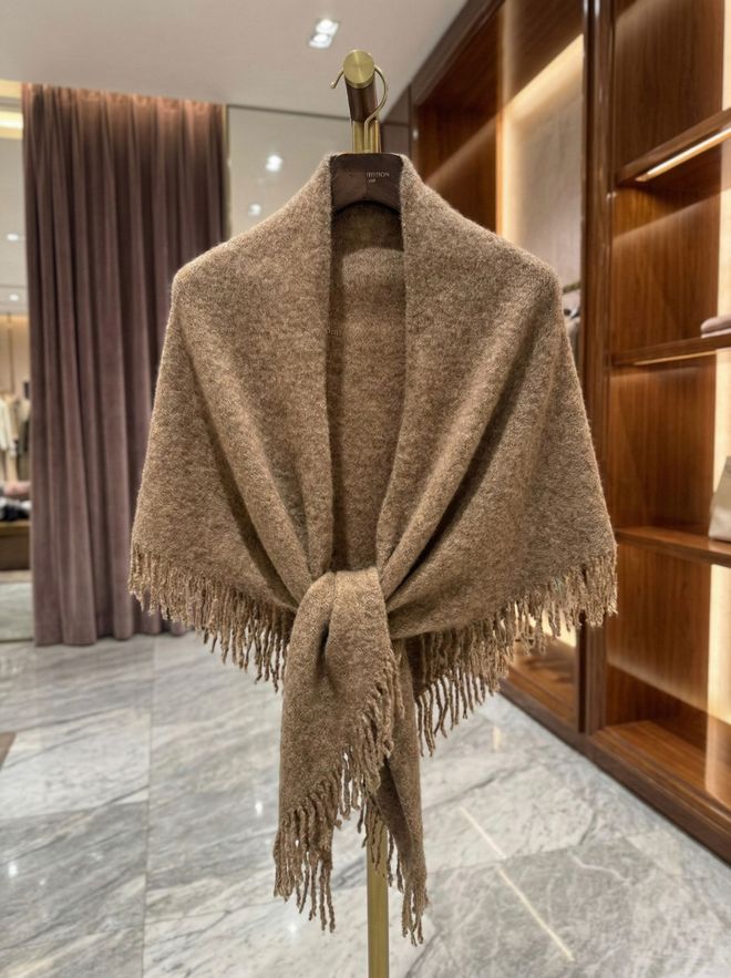 Axesoire Eleganten Rjav Šal Za Večer In Poroko Oblačila na debelo Skromno