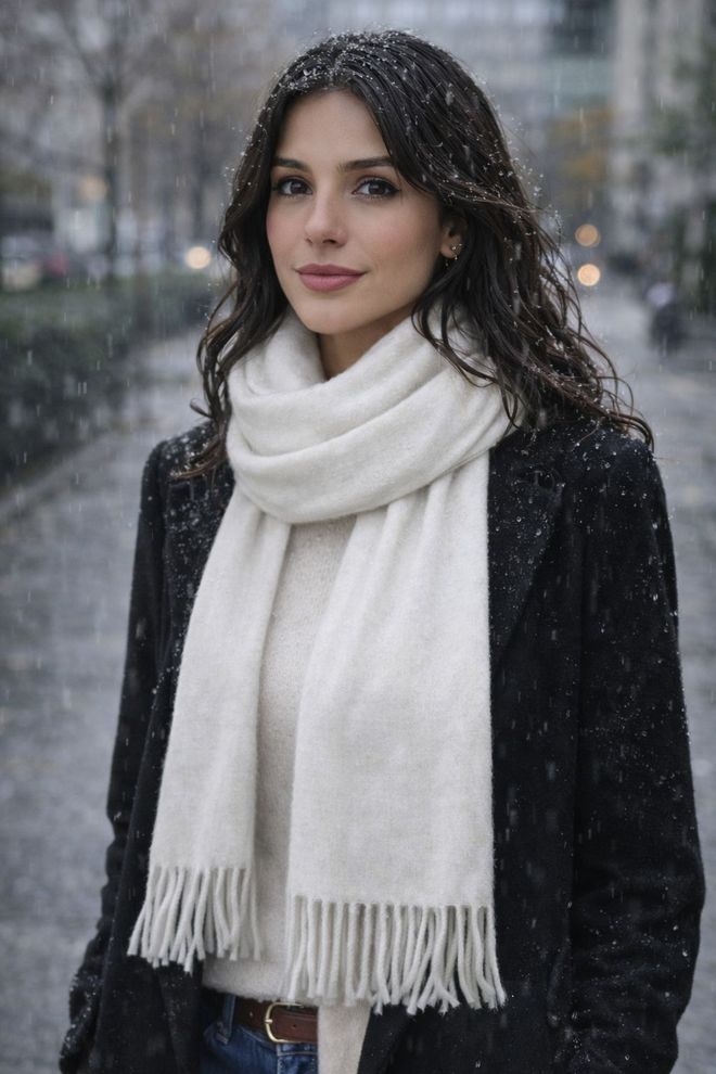 Axesoire White Elegant Shawl Wholesale Clothing Modest