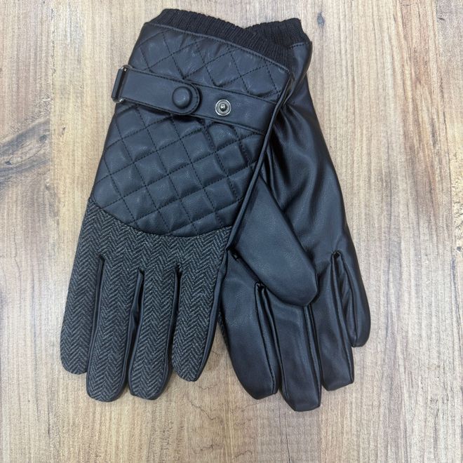 Axesoire Pikowane Rękawiczki Skórzane Czarne Hurtowa sprzedaż odzieży 0