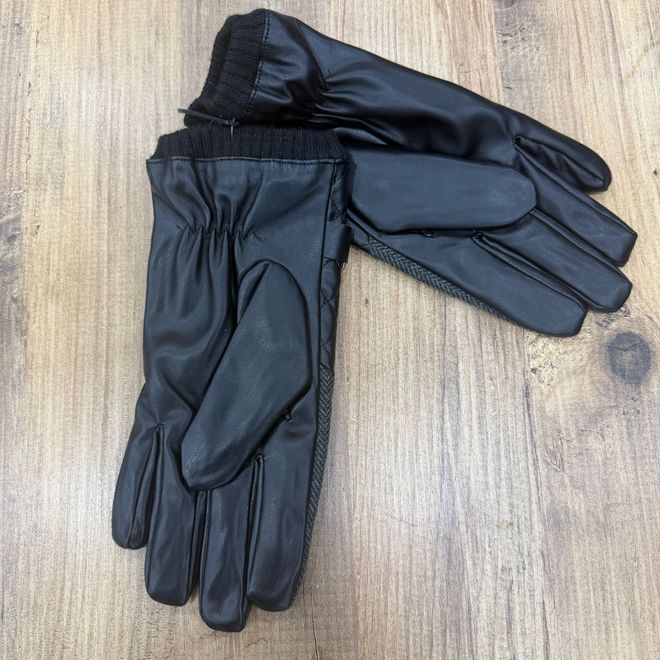 Axesoire Pikowane Rękawiczki Skórzane Czarne Hurtowa sprzedaż odzieży 1