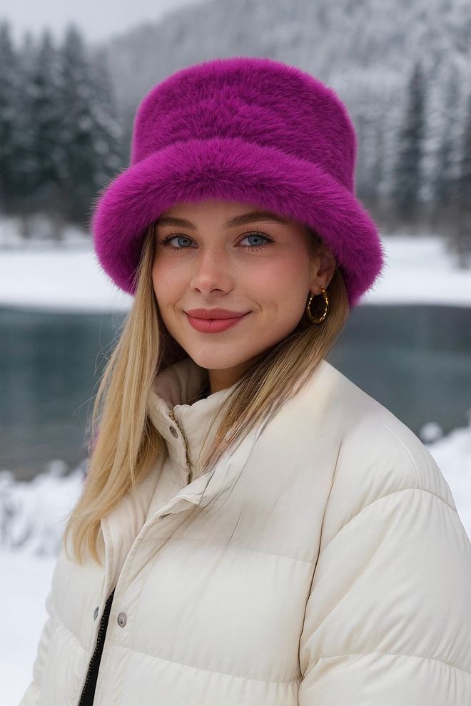 Axesoire Fuchsia Vintage Hat For Winter Dating And Celebrations Wholesale Clothing Casual