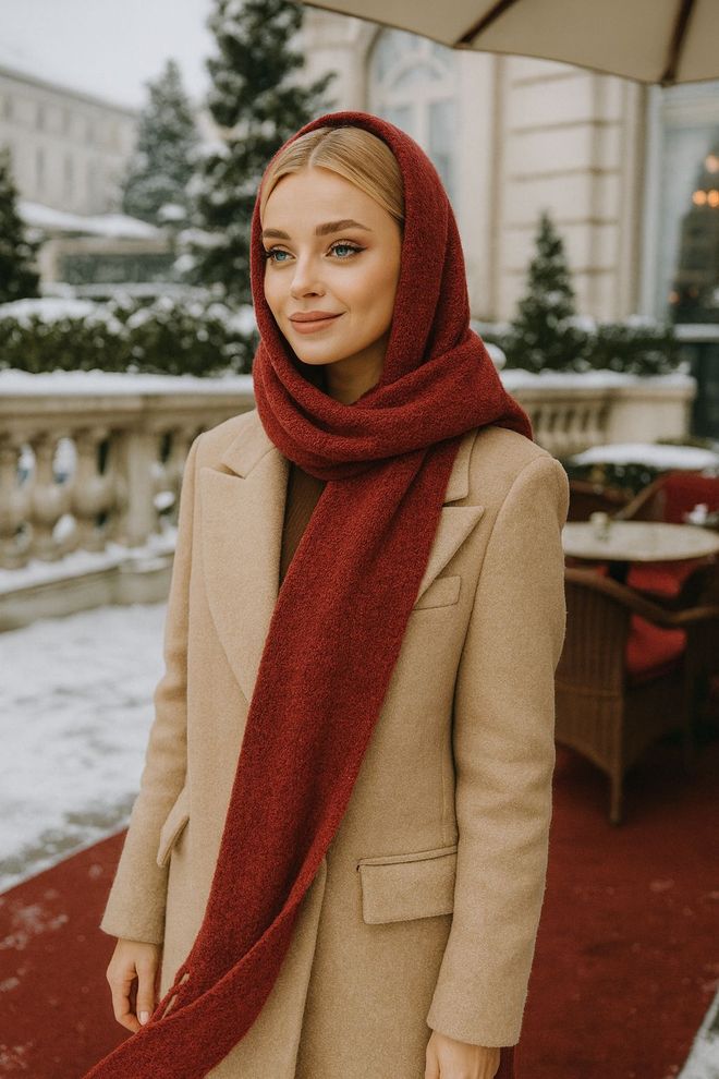 Axesoire Червено Барета Елегантен Винтидж Скромен Стил Дрехи на едро Скромна мода