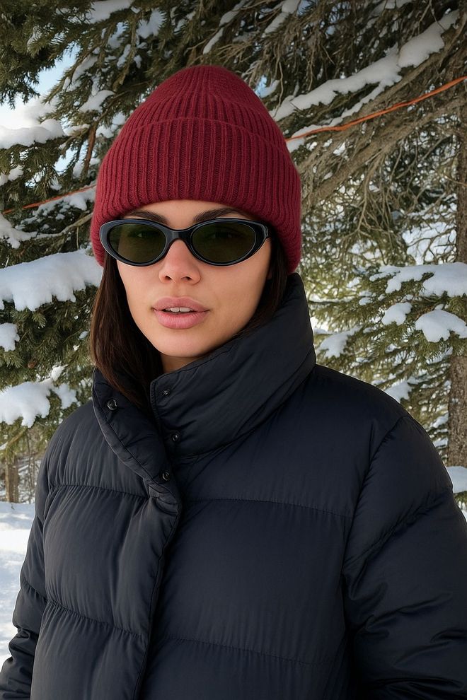 Axesoire Boina Rojo Clarete Estilo Casual Y Retro De Ropa De Calle Ropa al por mayor Modesto