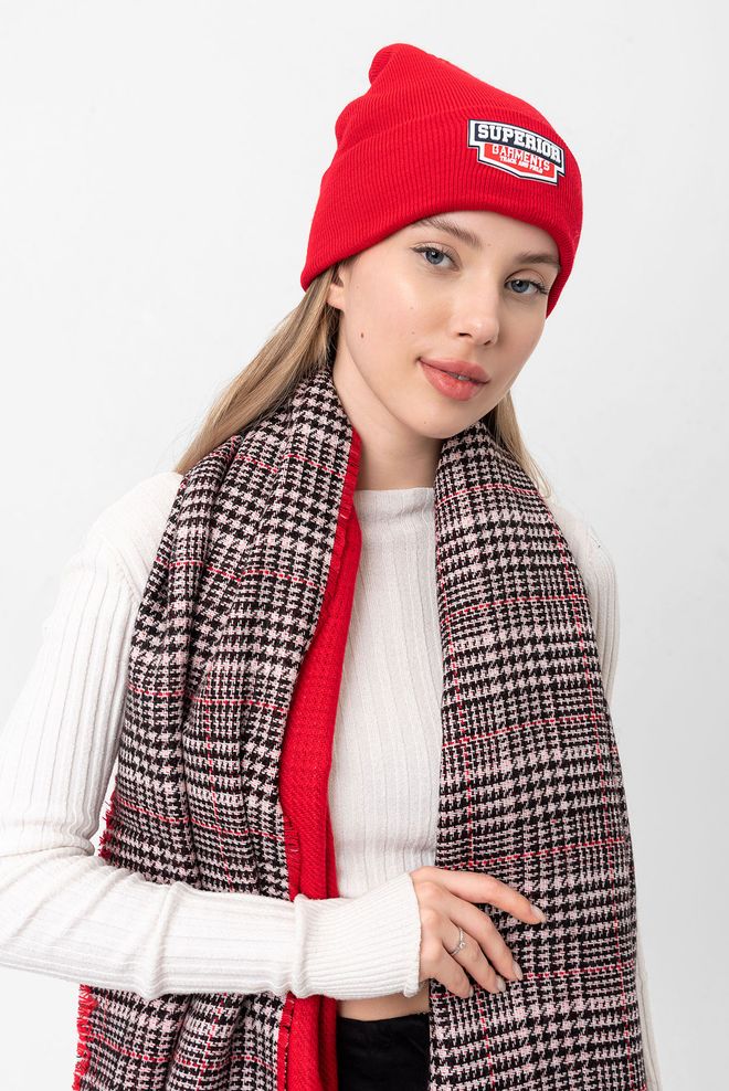 Axesoire Juodas Elegantiškas Šalikėlis Su Houndstooth Raštu Didmeninė prekyba drabužiais Kokteilinė