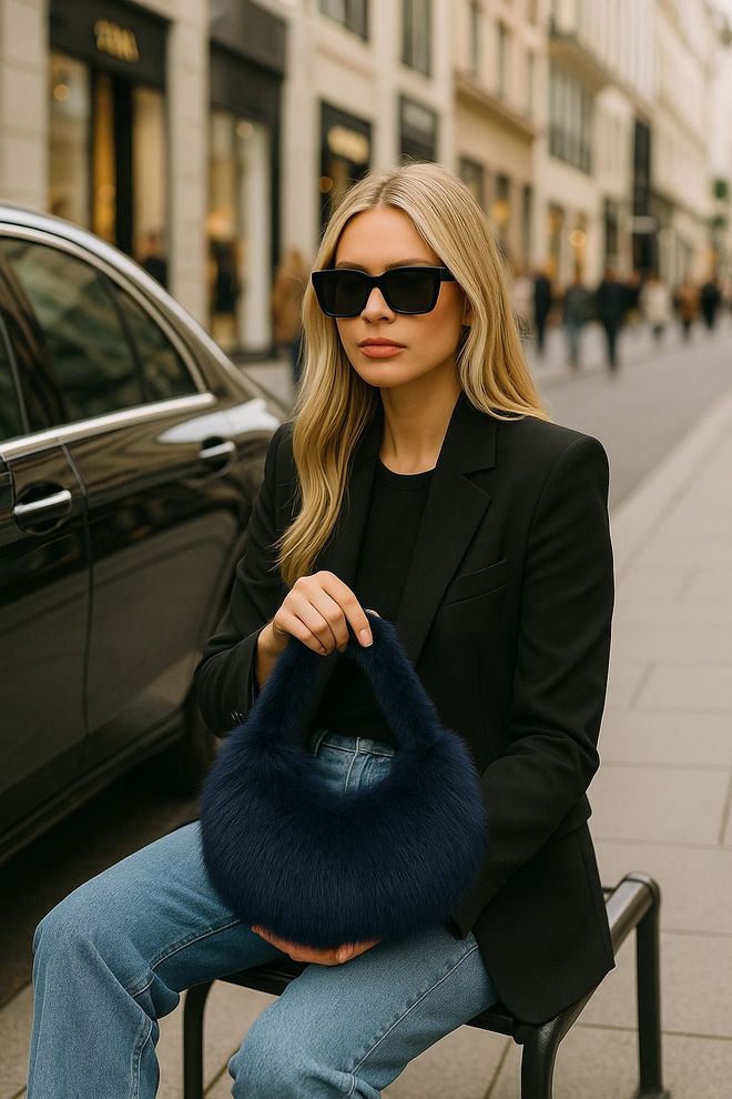 Axesoire Bolsa De Pelúcia Navy Roupas por atacado 1