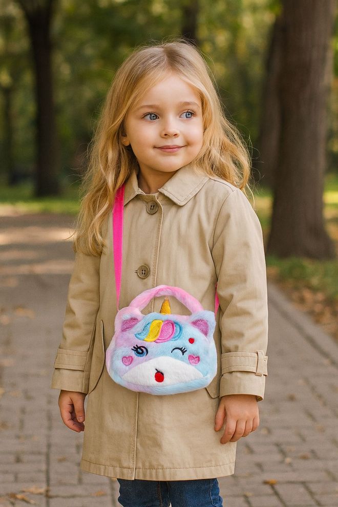 Axesoire Plyšová Detská Taška S Kukuricou Uni Model 17x21 Cm Modrá Veľkoobchod s oblečením 0