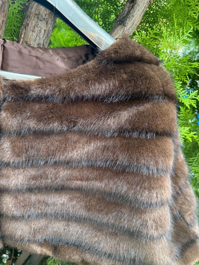 Axesoire Xaile Castanho Riscado Elegante Para Noite E Inverno Roupas por atacado Outono