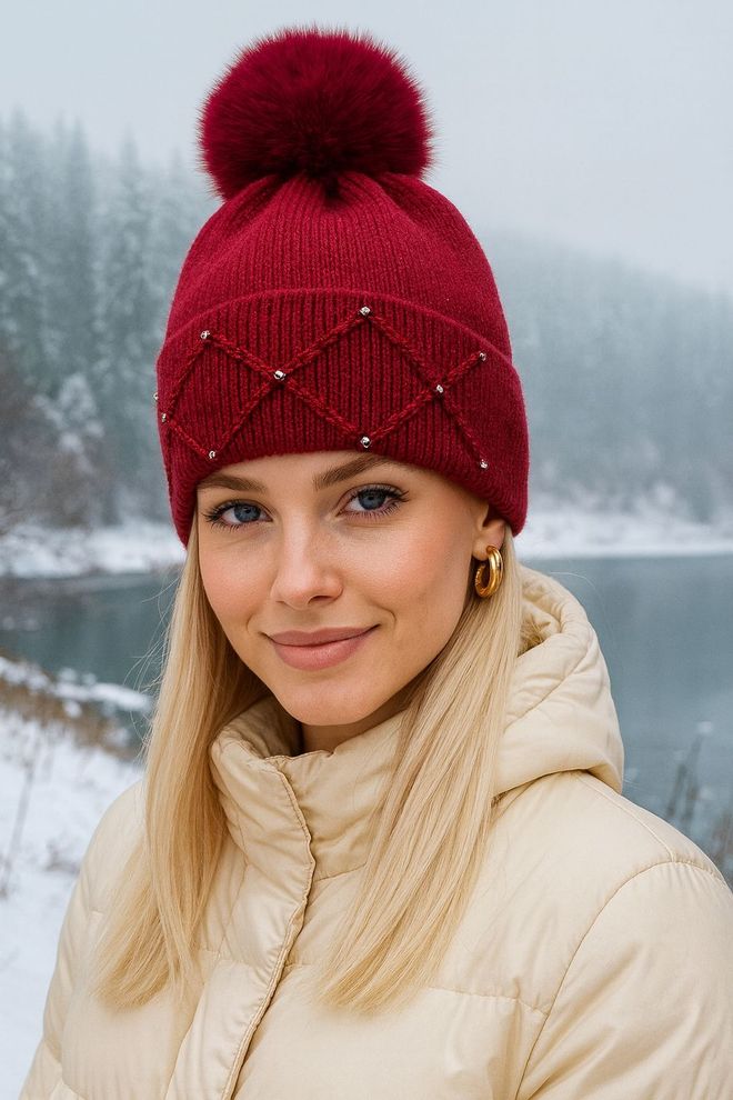 Axesoire Bordowa Czerwień Beret Casual Elegancki Preppy W Kratkę Kapelusz Hurtowa sprzedaż odzieży Casual