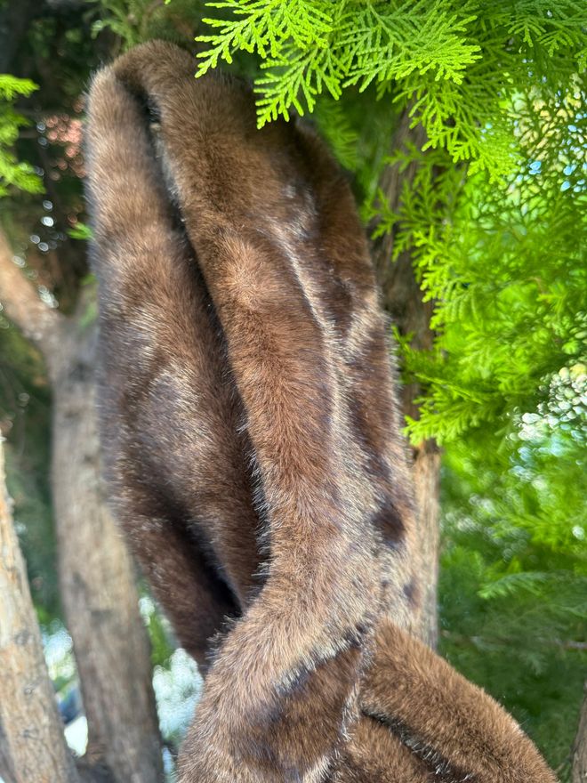 Axesoire Меховой Шарф С Кофейной Подкладкой Из Ткани Манго Оптовая продажа одежды 2