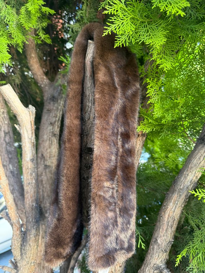 Axesoire Меховой Шарф С Кофейной Подкладкой Из Ткани Манго Оптовая продажа одежды 3