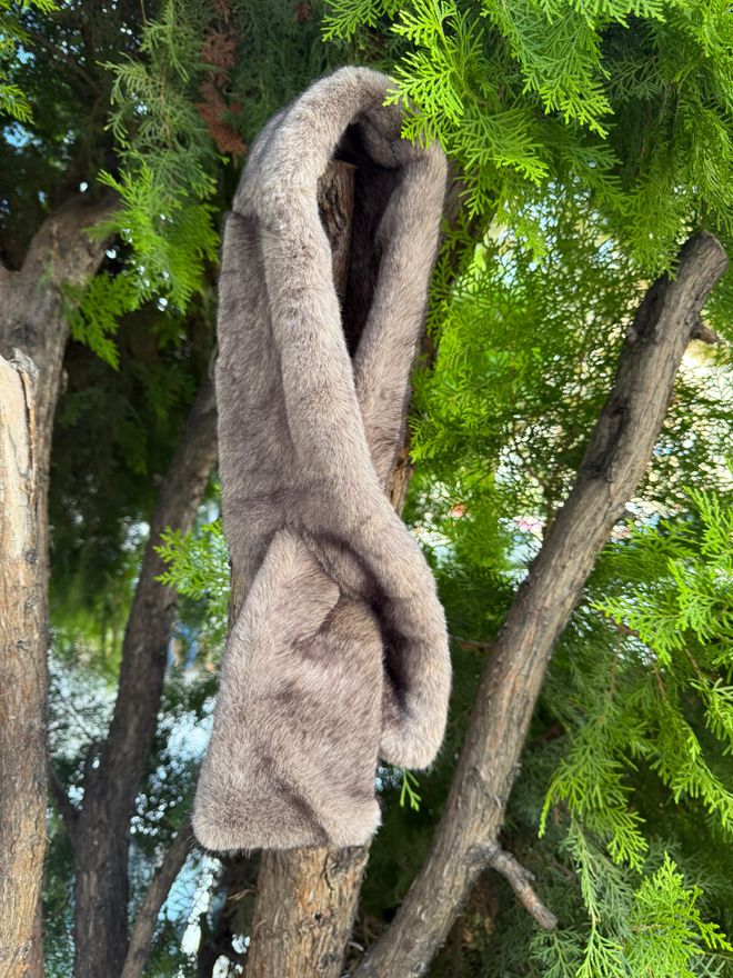 Axesoire Плюшевый Платок На Шнурке Со Вставкой Норка Оптовая продажа одежды 3