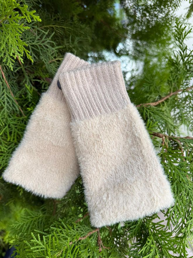 Axesoire Pluche Handschoenen Mink Groothandel Kleding 3