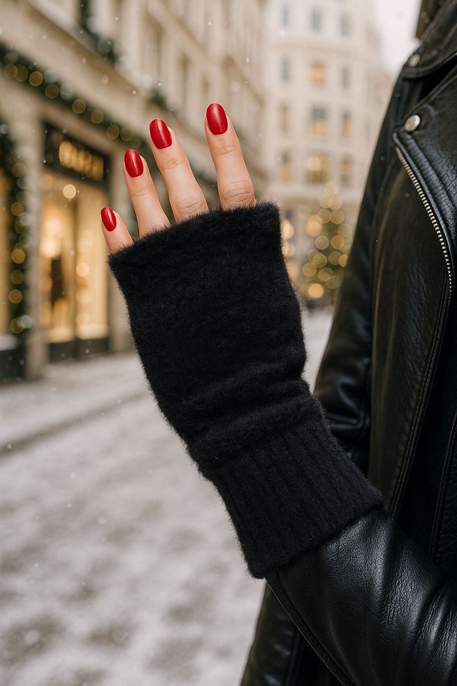 Axesoire Pluche Handschoenen Zwart Groothandel Kleding 0