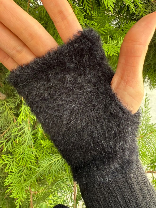 Axesoire Guantes De Felpa Negros Ropa al por mayor 2