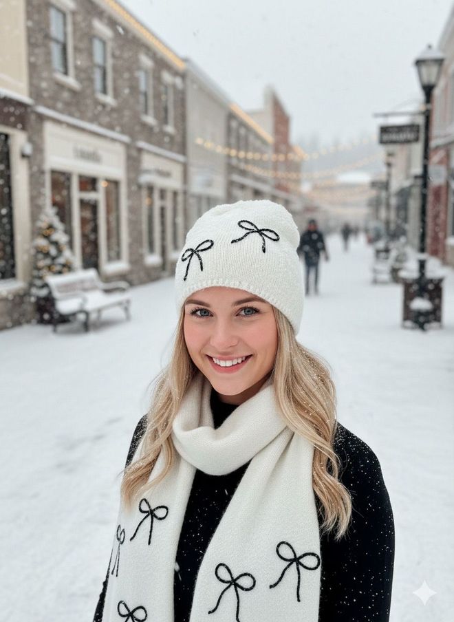 Axesoire Komplet Pletenine Od Šala I Kape Sa Mekim Teksturiranim Konopcem Bež Велепродаја одеће 0