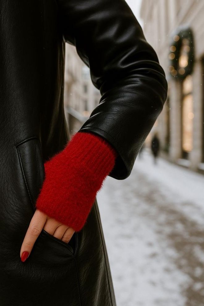 Axesoire Pluche Handschoenen Ecru Groothandel Kleding 0